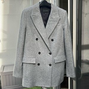 Banana Republic Herringbone Double-Breasted Wool Blend Blazer Coat